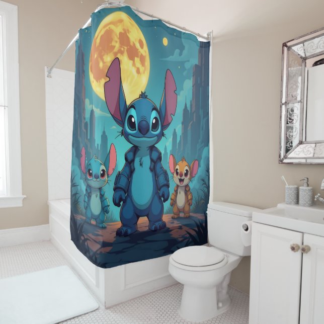 Cortina De Ducha Beste Freunde fürs Leben – Lilo & Stitch   (In situ)