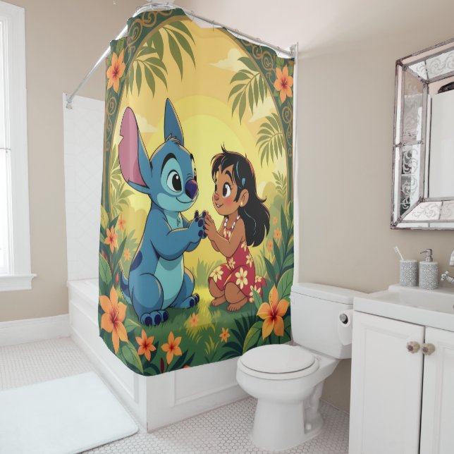 Cortina De Ducha Beste Freunde fürs Leben – Lilo & Stitch   (In situ)