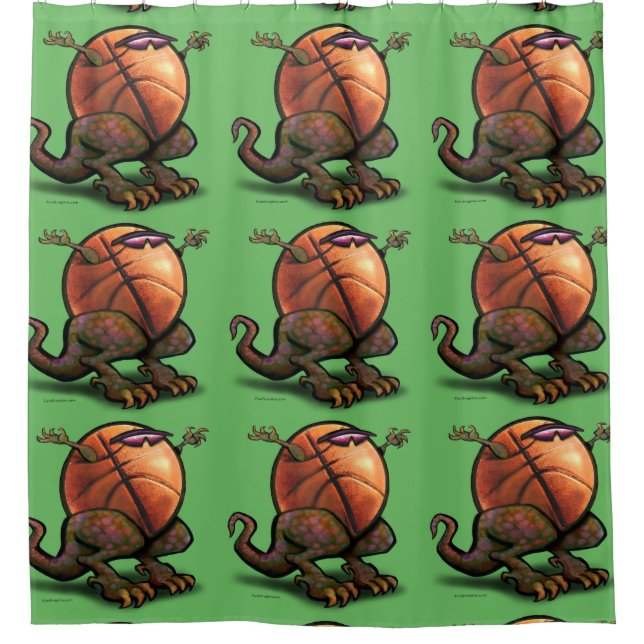 Cortina De Ducha Bestia de baloncesto (Anverso)
