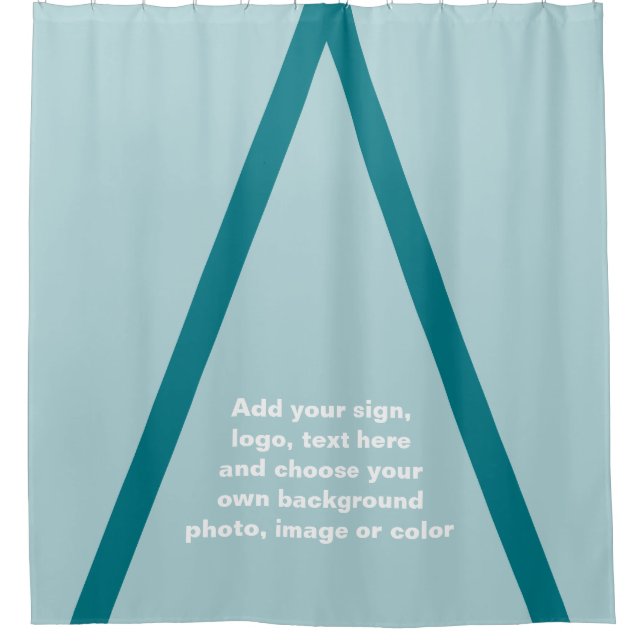 Cortina De Ducha BIG TRIANGLE blanco transparente + tus ideas (Anverso)