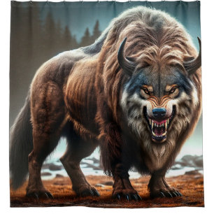 Cortina De Ducha Bison Wolf
