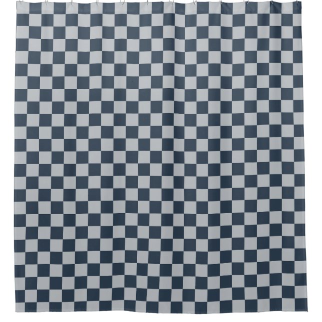 Cortina De Ducha Black ice checkered board pattern (Anverso)