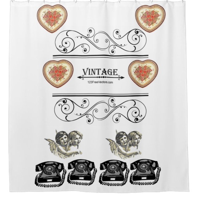 Cortina de ducha blanca (Anverso)