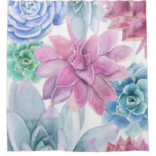 Cortina De Ducha Blanco floral del jardín elegante moderno de la