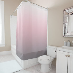 Cortina De Ducha Blanco gris rosado Ombre