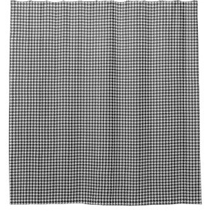 Cortina de ducha blanco y negro de Houndstooth