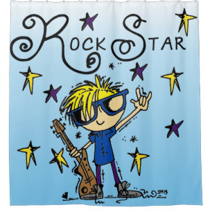 Cortina De Ducha Blond Hair Boy Rock Star