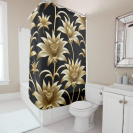 Cortina De Ducha Blooms dorados