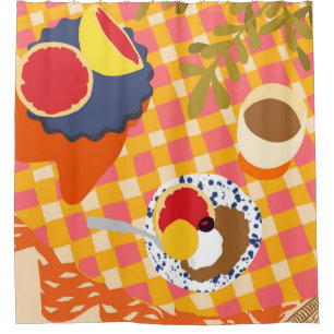 Cortina De Ducha Blooms y Brunch