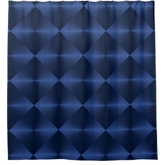 Cortina De Ducha Bloques Navy Blue Sheen (Anverso)