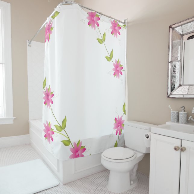 Cortina De Ducha Bloques rosas (In situ)