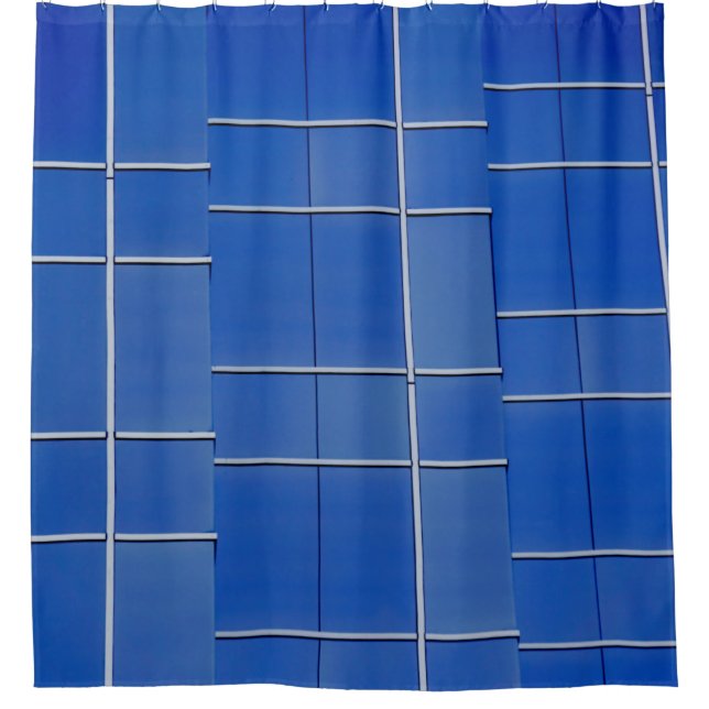 Cortina De Ducha Blue and white glass windows (Anverso)