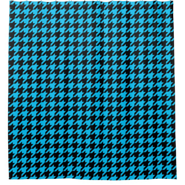 Cortina De Ducha Blue Black Houndstap Check (Anverso)