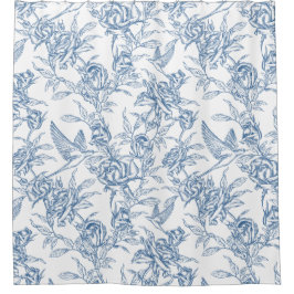 Cortina De Ducha Blue French Toile