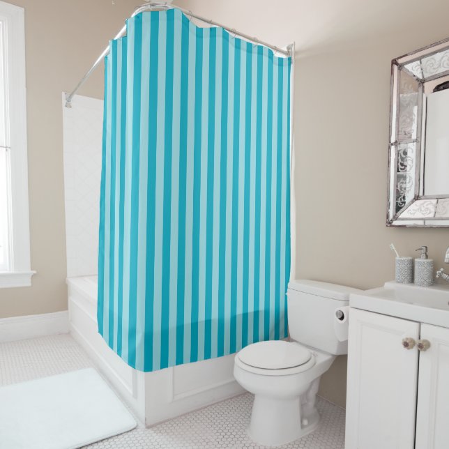 Cortina De Ducha Blue Green, Teal Shower Curtain (In situ)