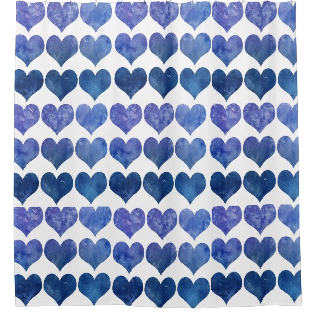 Cortina de ducha Blue Hearts (Anverso)