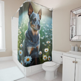 Cortina De Ducha Blue Heeler en Daisies
