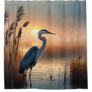 Cortina De Ducha Blue Heron Marsh