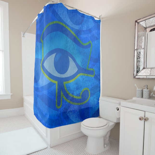 Cortina De Ducha Blue Horus Eye (In situ)