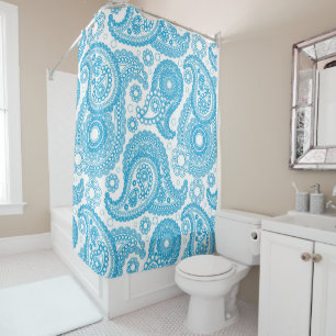 Cortina De Ducha Blue Paisley