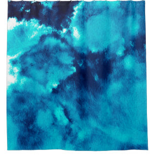Cortina De Ducha Blue Phantom Fashion Patterns Dirty Plash Watercol