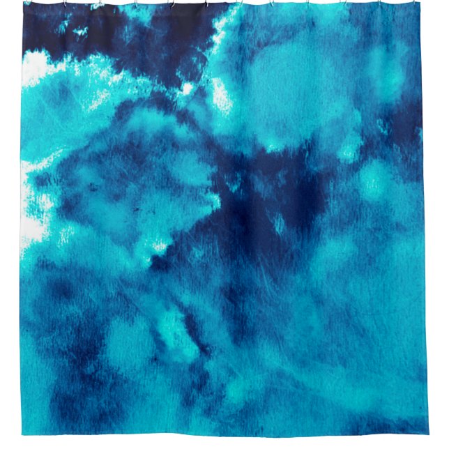 Cortina De Ducha Blue Phantom Fashion Patterns Dirty Plash Watercol (Anverso)