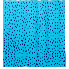 Cortina De Ducha Blue Two Toned Polka Dots