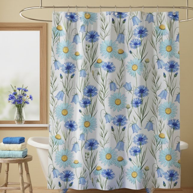 Cortina De Ducha Blue Wildflower Meadow Shower (Subido por el creador)
