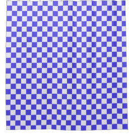 Cortina De Ducha Blueberry cream checkered pattern