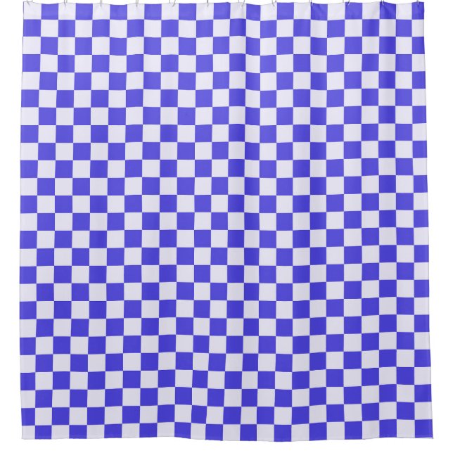 Cortina De Ducha Blueberry cream checkered pattern (Anverso)