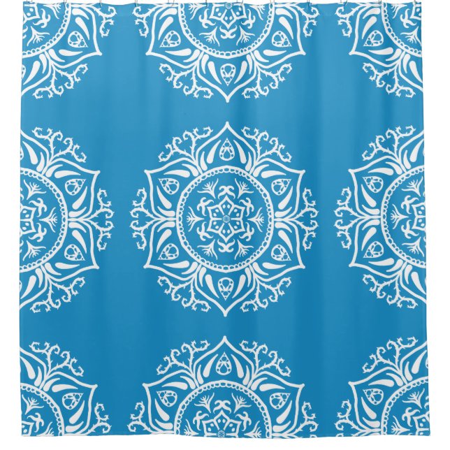 Cortina De Ducha Bluebird Mandala (Anverso)