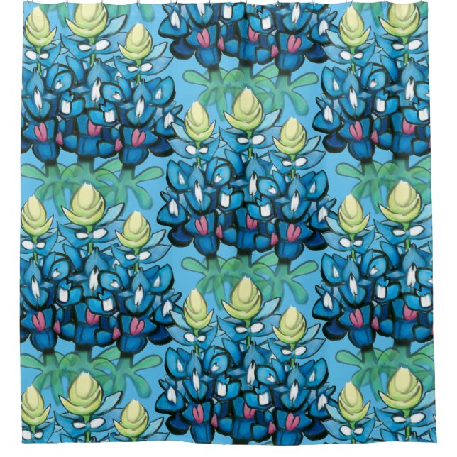 Cortina de ducha Bluebonnets (Anverso)