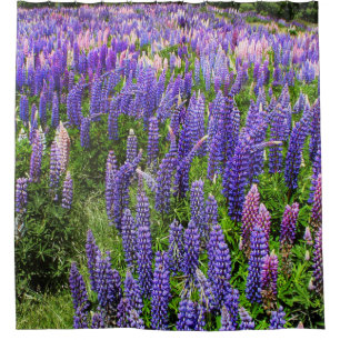 Cortina De Ducha Bluebonnets Blue Floral Texas Texan Elegant