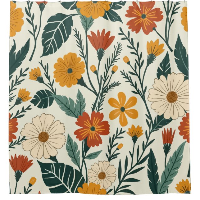 Cortina De Ducha Boho Blooming (Anverso)