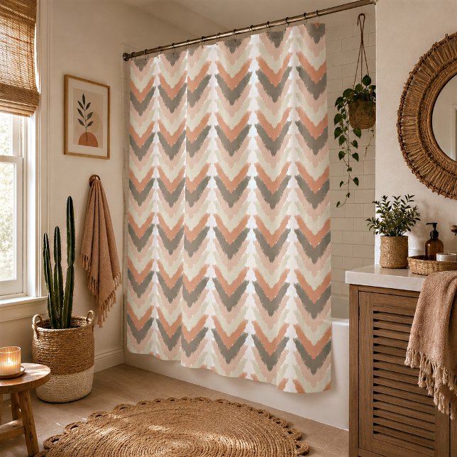 Cortina De Ducha Boho Chevron  (Subido por el creador)