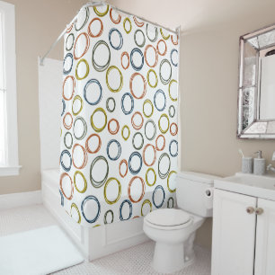 Cortina De Ducha Boho Circles