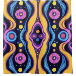 Cortina De Ducha Boho Resumen colorido 2