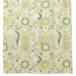 Cortina de ducha Boho Sage Green Mandala
