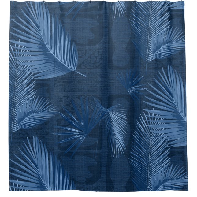 Cortina de ducha boho tropical (Anverso)