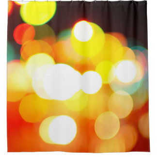 Cortina De Ducha Bokeh circular: Resumen de luz de Navidades