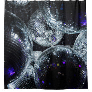 Cortina De Ducha Bolas Disco: Atmósfera Fiesta oscura