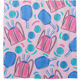 Cortina De Ducha Bolas y remo rosados