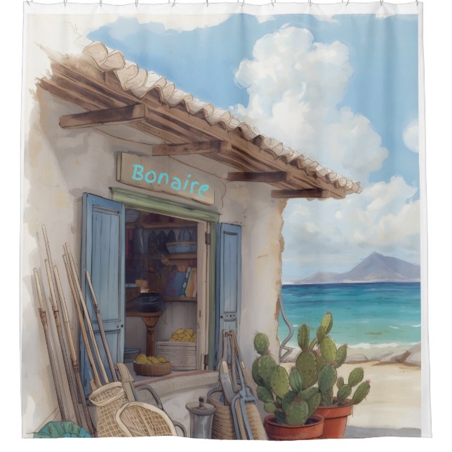 Cortina De Ducha Bonaire fish shack (Anverso)