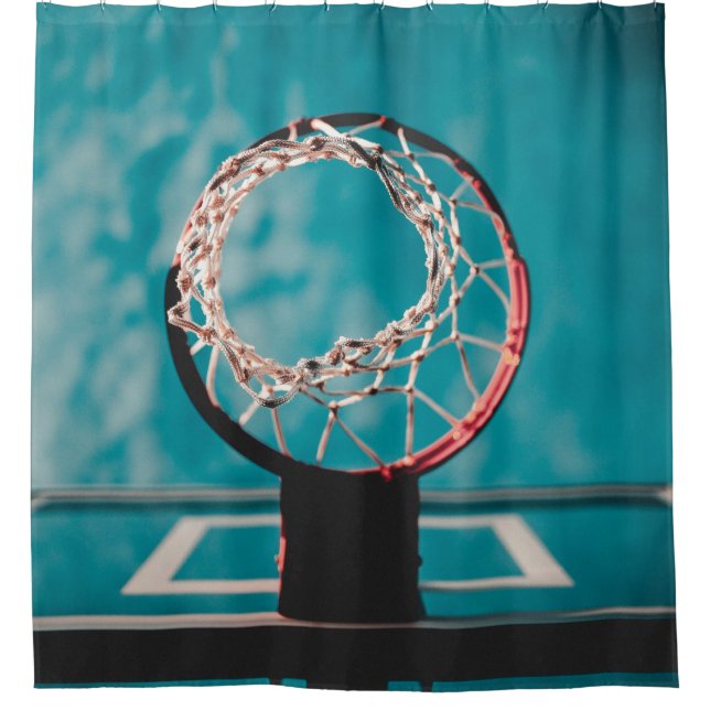 Cortina De Ducha Bonito arte de básquetbol (Anverso)