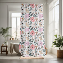 Cortina De Ducha Bonito floral decorativo llamativo 
