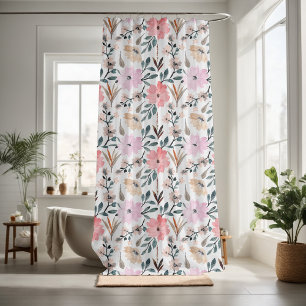 Cortina De Ducha Bonito floral decorativo llamativo