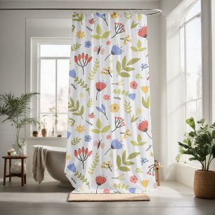 Cortina De Ducha Bonito floral decorativo llamativo 