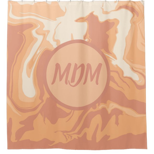 Cortina De Ducha Bonito Peach Swirls (Anverso)