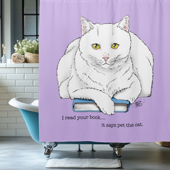 Cortina De Ducha Book Cat (Subido por el creador)