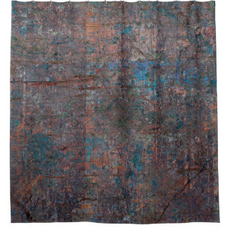 Cortina De Ducha Borde multicolor abstracto con fondo abstracto
